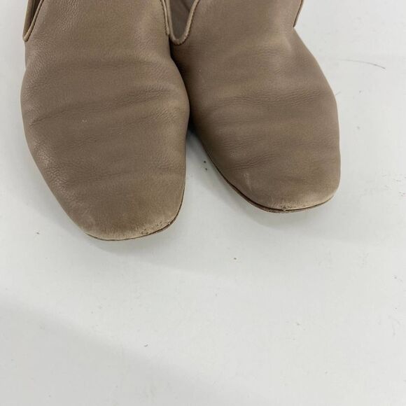 Vince Taupe Tan Leather Round toe Flat Loafer Womens 5.5 - Picture 2 of 6